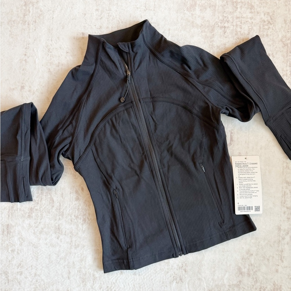 Lululemon Ribbed Nulu Cropped Define Jacket Black